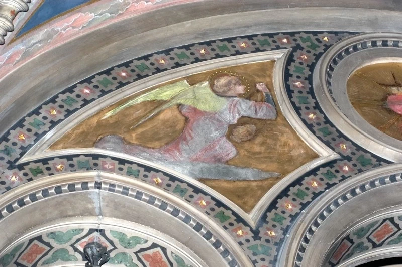  104-Modesto Faustini-Angelo inginocchiato con turibolo - Santuario Santa Maria delle Grazie, Brescia 